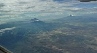 aerial view of Rift Valley from plane