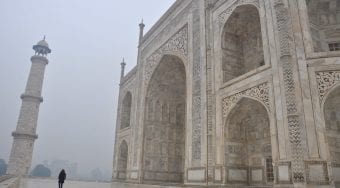 Taj Mahal on gray day