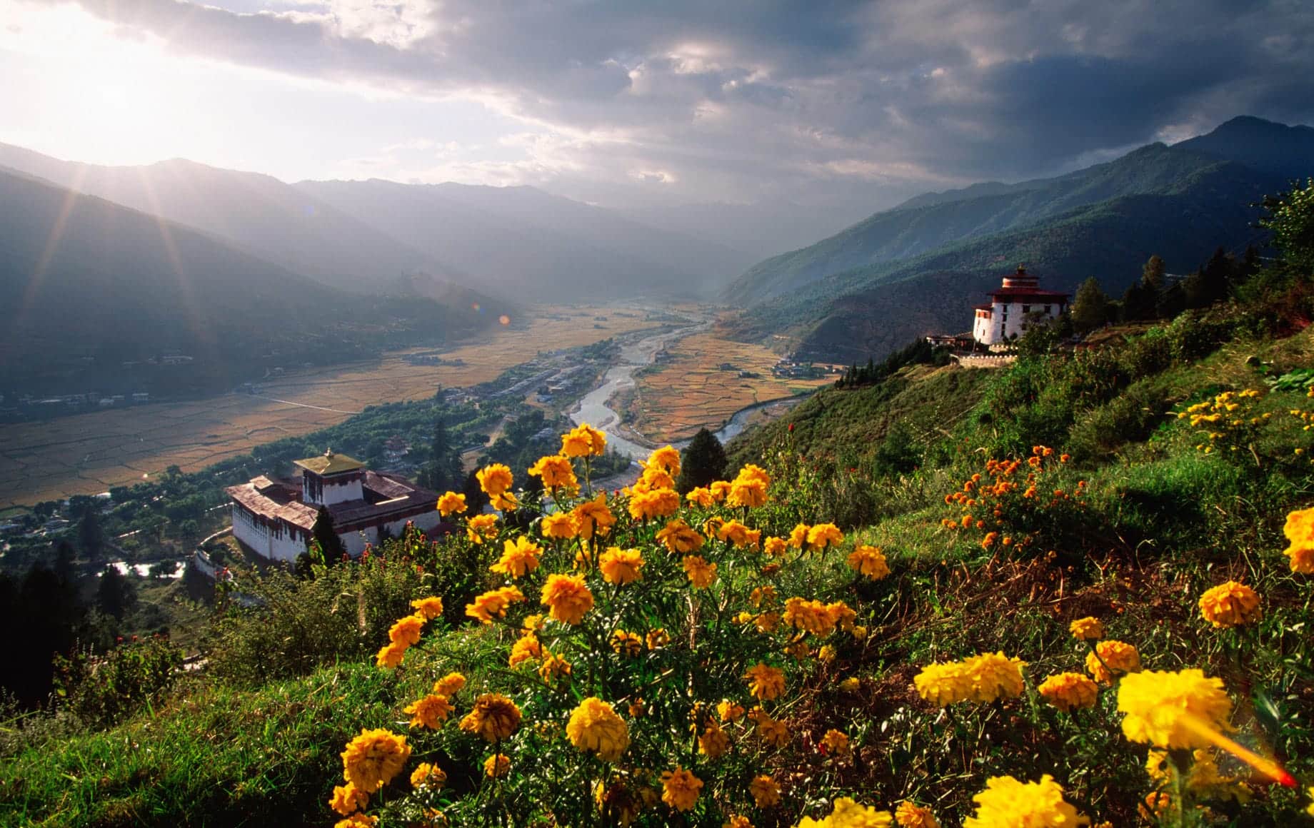 Beautiful landscape of the kingdom of Bhutan