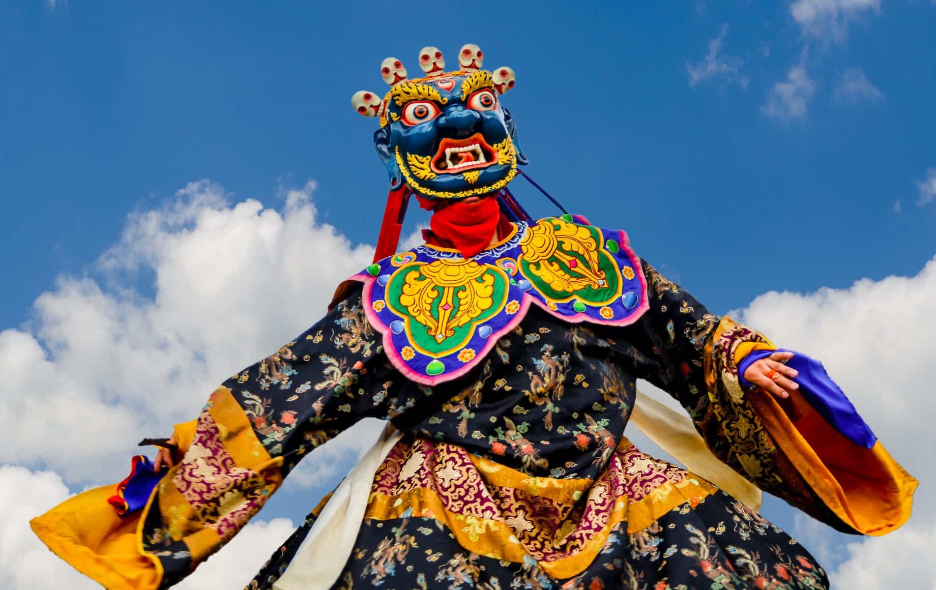 Colorful traditional clothing of Bhutan