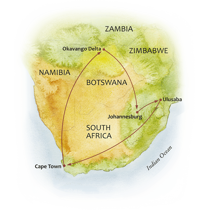 Cape to Delta Map