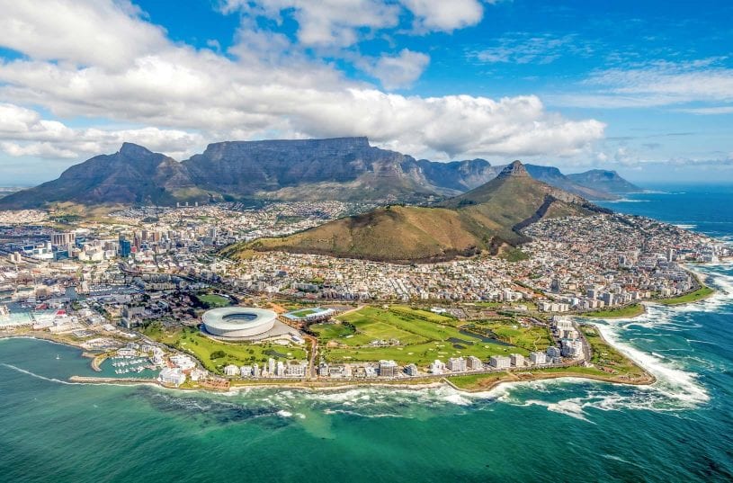 Cape town aerial view