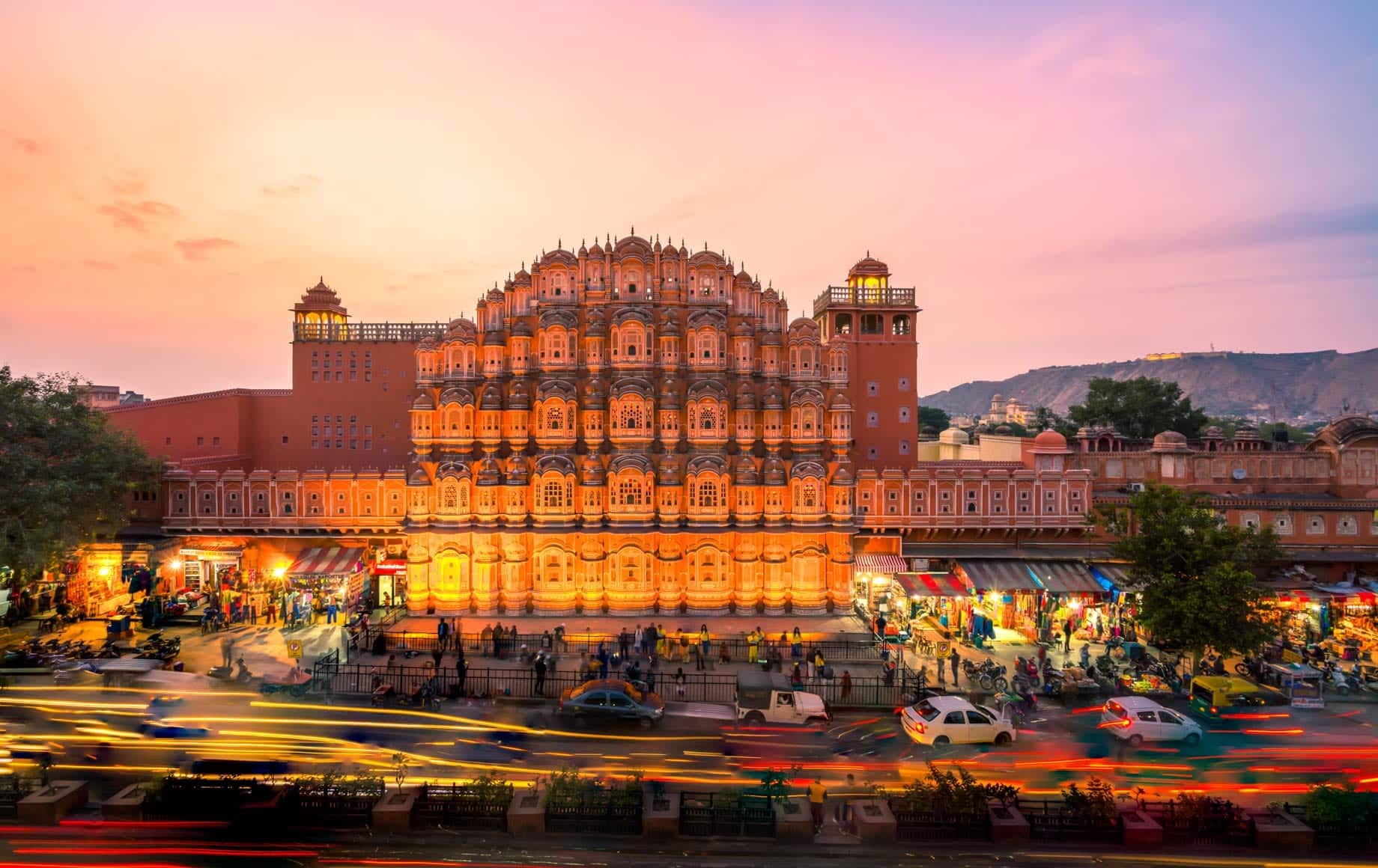 Jaipur Sunset and Busy Street Views