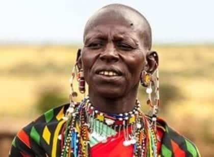 Maasai tribesman in colorful attire