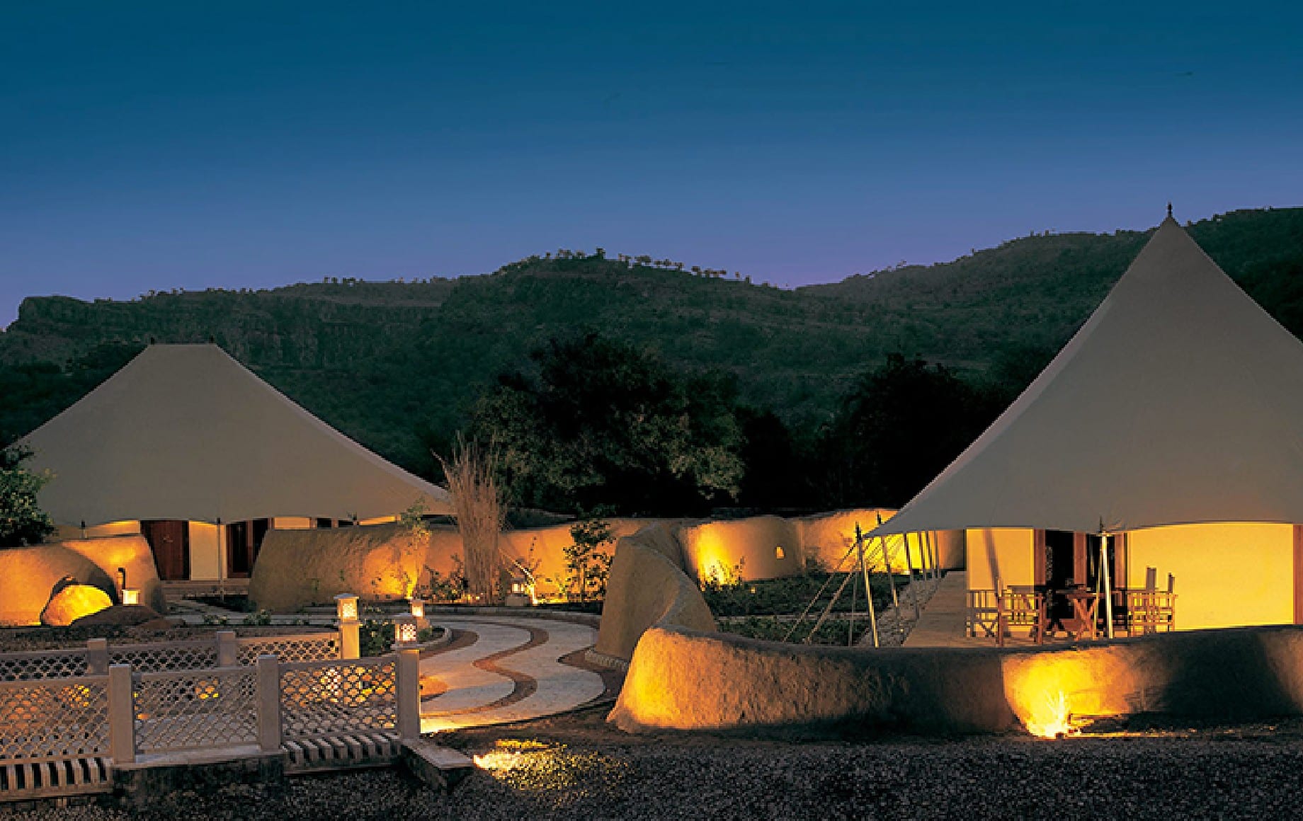 tents in a field