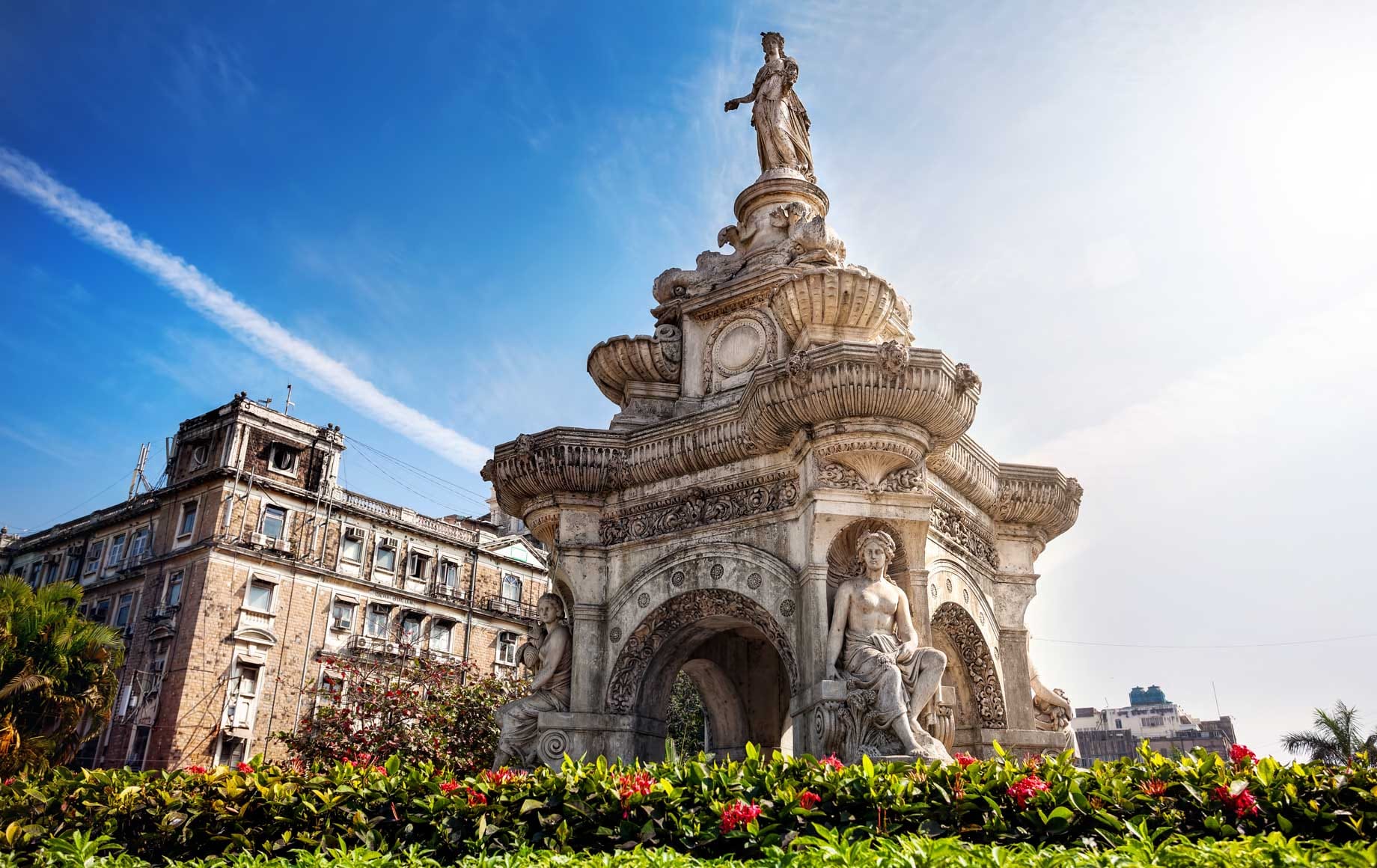 Traditional Architecture and Sunny Sky at Mumbai