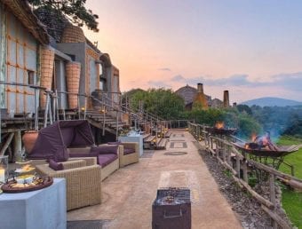 Ngorongoro Crater Lodge at sunset