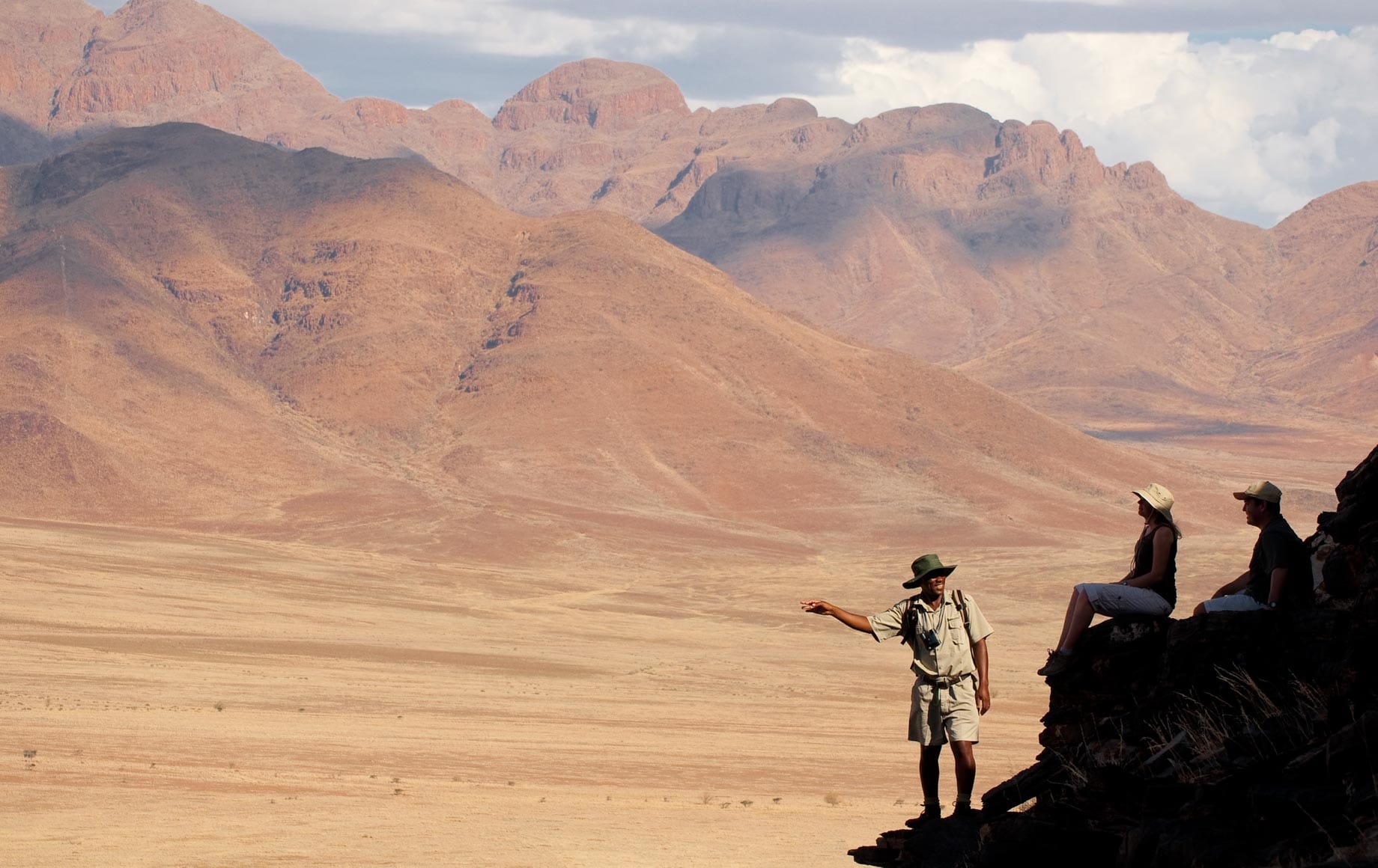 Tourists enjoying their trip at Sossusvlei Namib Desert