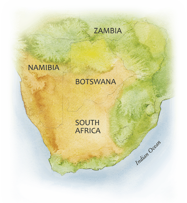 Aouth Africa Map