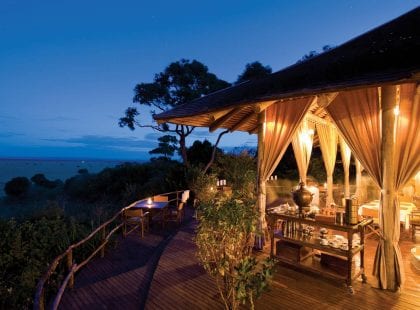 Bateleur Camp at night