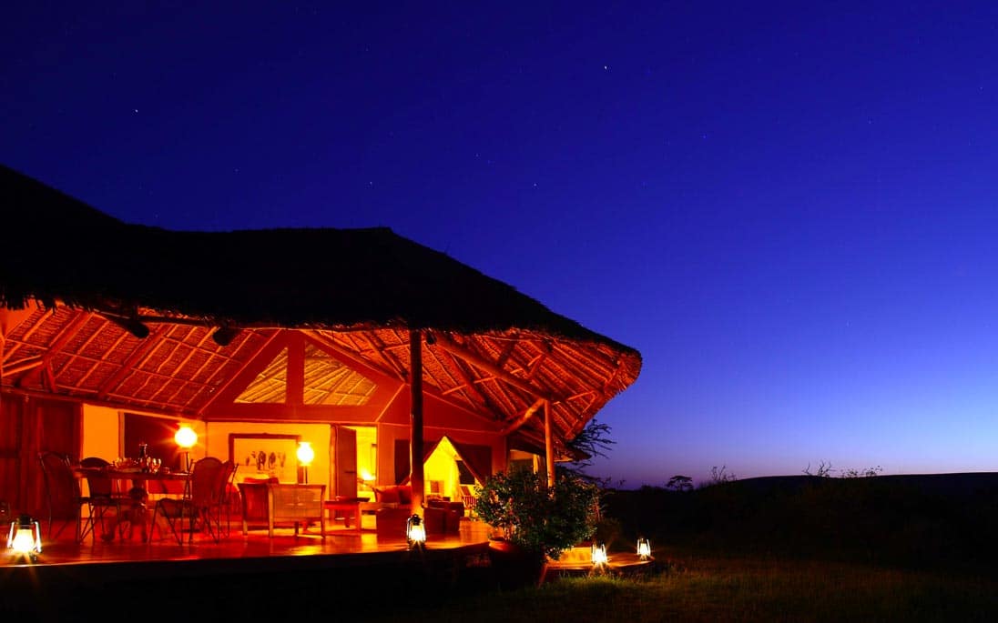 Dusk in Africa at a Lodge