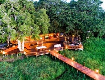 Aerial view of Mapula Lodge deck