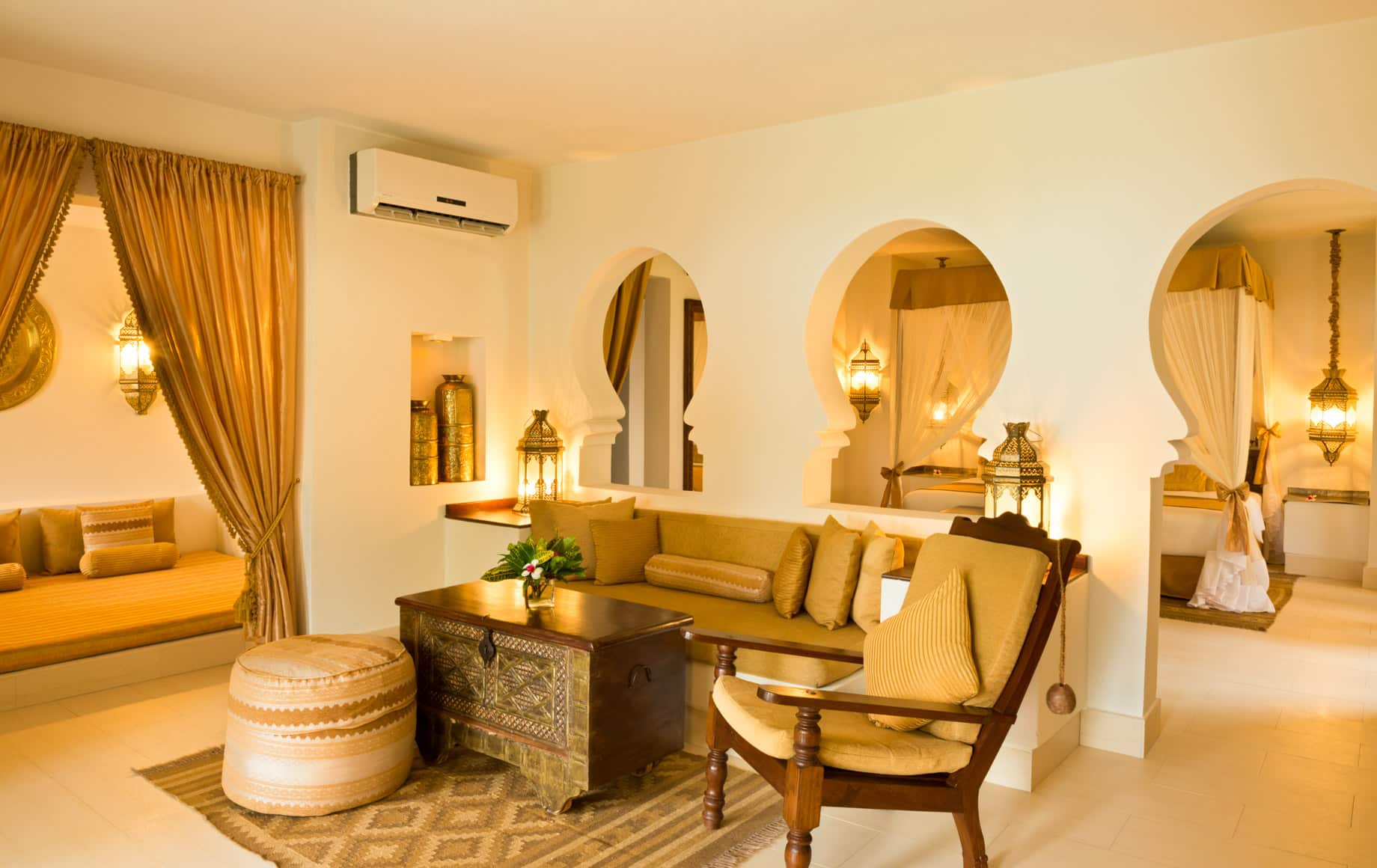 Interior seating area of Baraza Resort & Spa