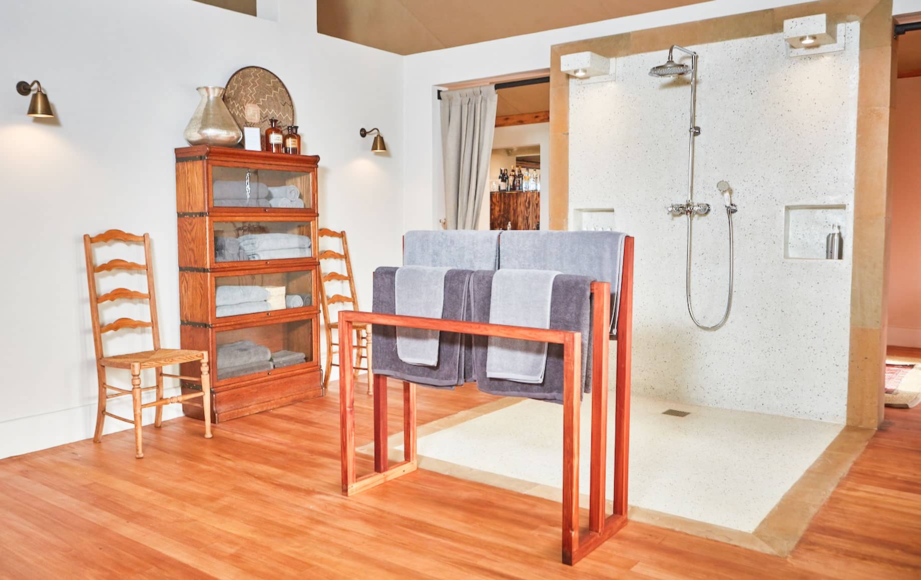 Interior of bathroom at Loisaba Lodo Springs