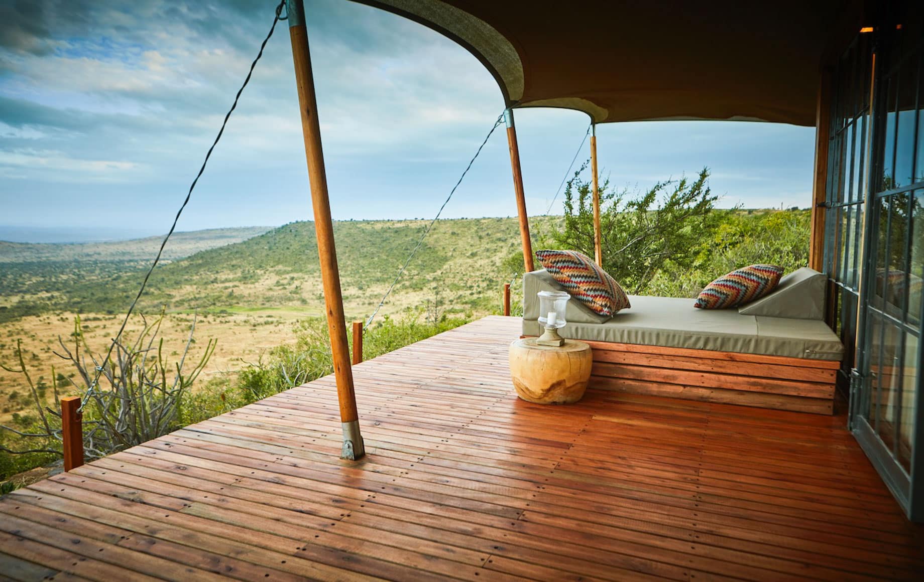 Deck of suite at Loisaba Lodo Springs