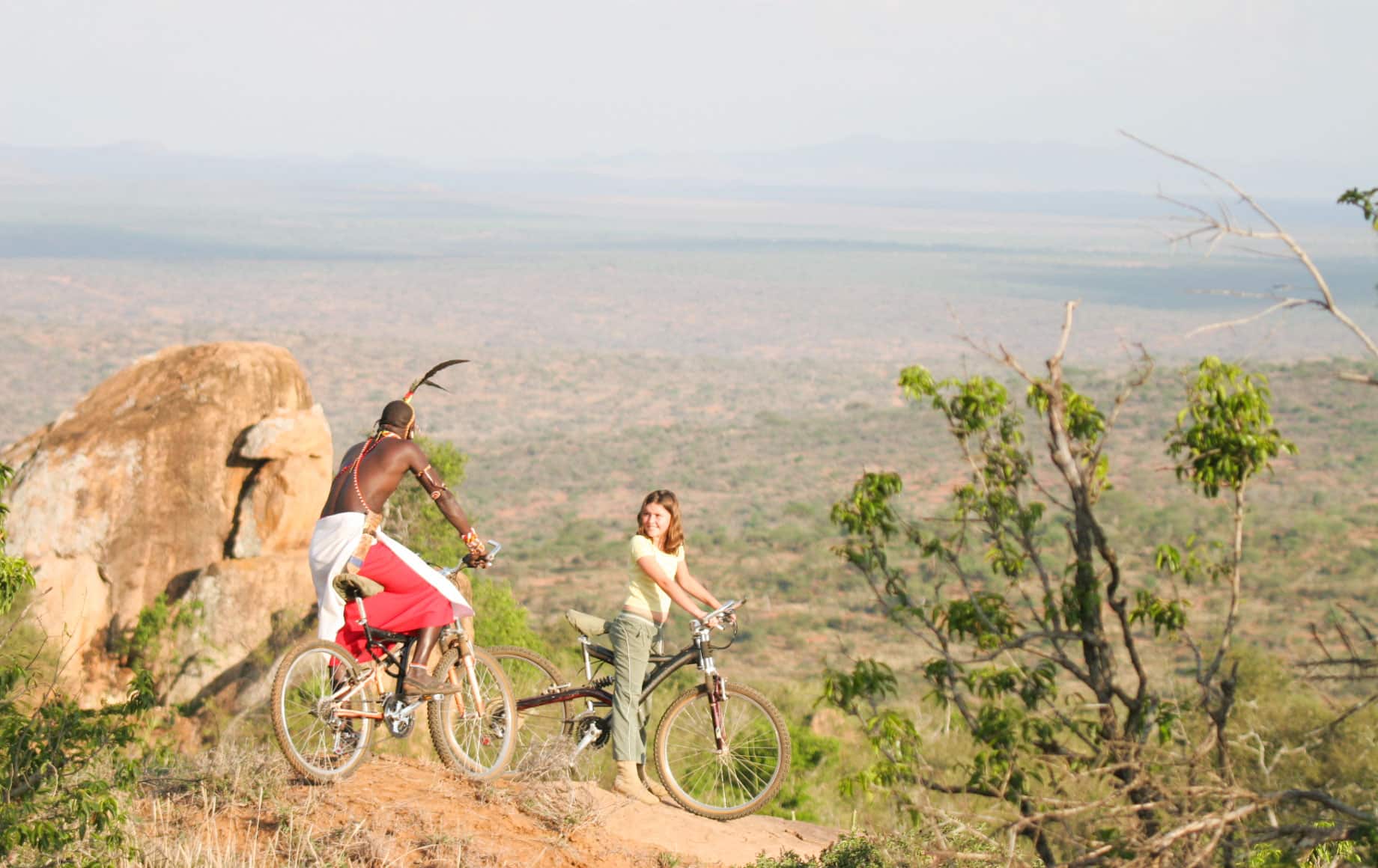 Biking near Loisaba Conservancy