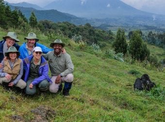 A group with gorillas