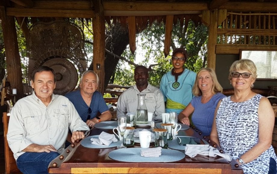 A group at dinner