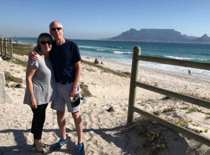 A couple at the beach