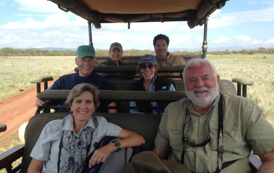 A group in a jeep