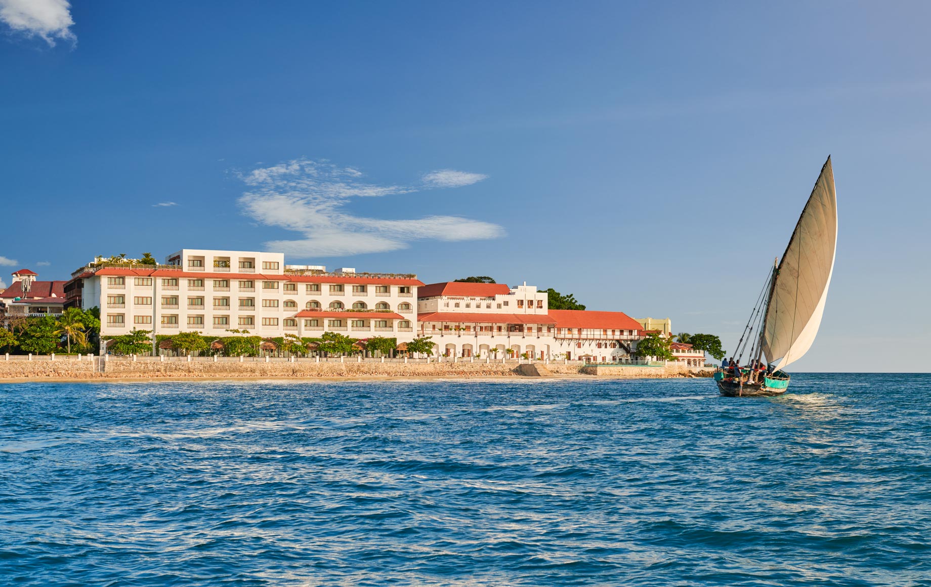 Sailboat near Park Hyatt, Zanzibar