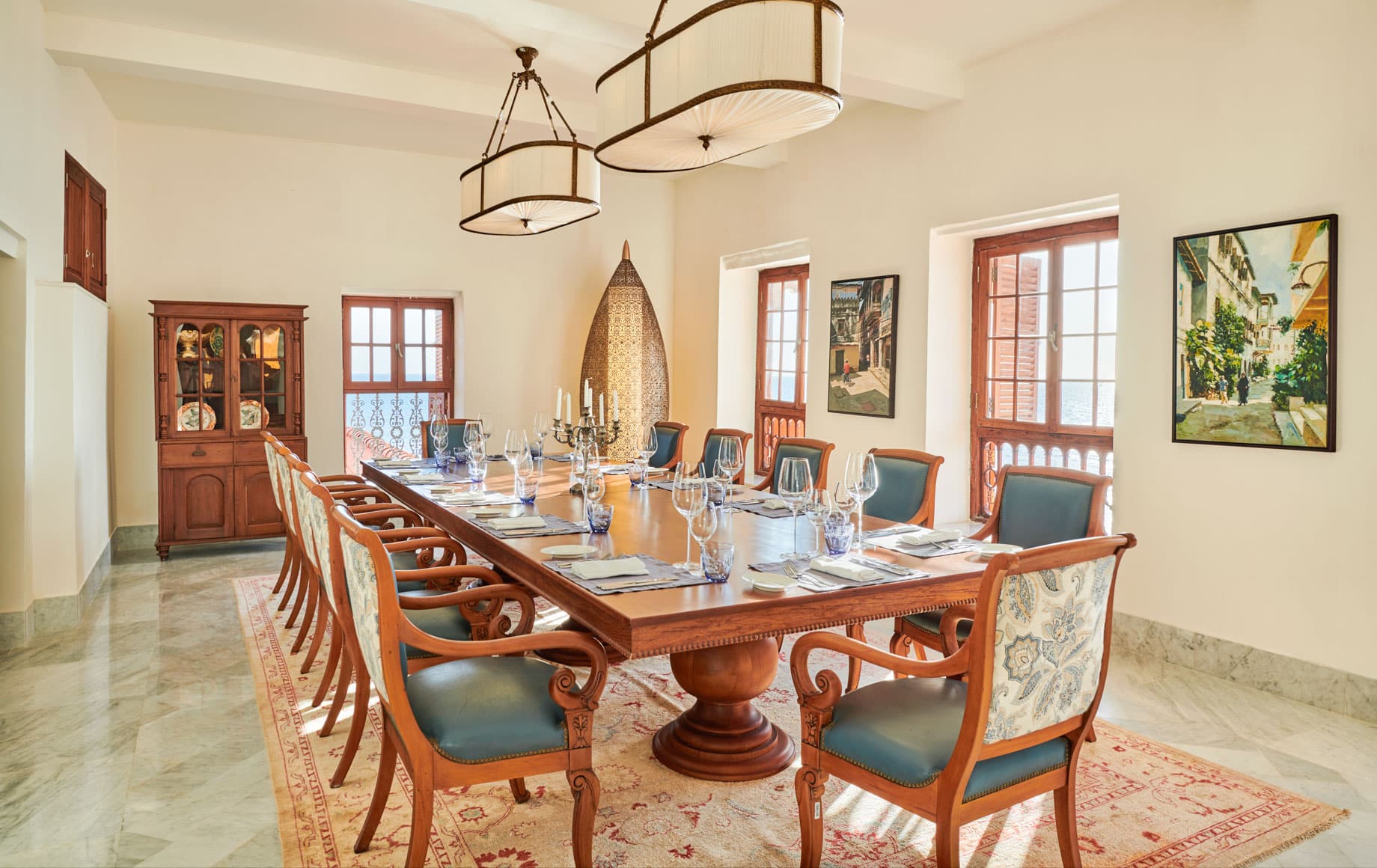 Interior dining room at Park Hyatt, Zanzibar