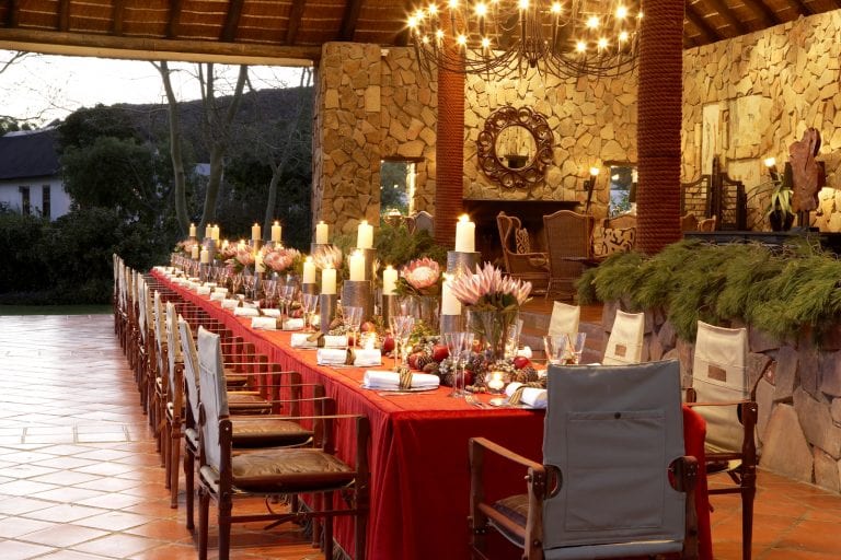 festive holiday table in Africa