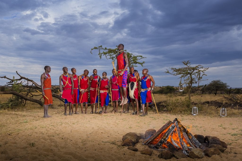 Maasai performing their jumping dance