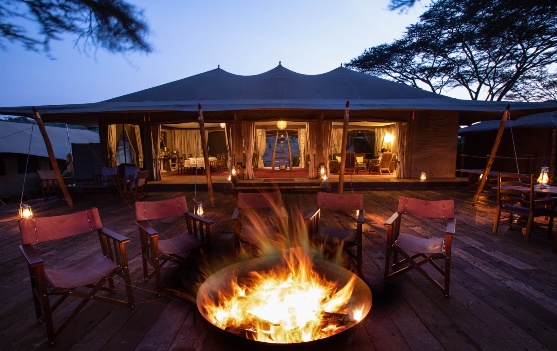 A fire pit at Mara Nyika