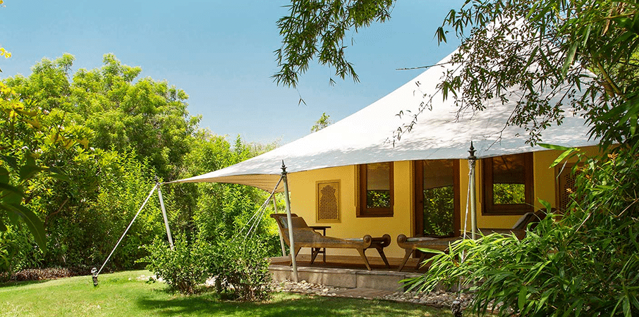 luxury tent at Oberoi Vanyavilas