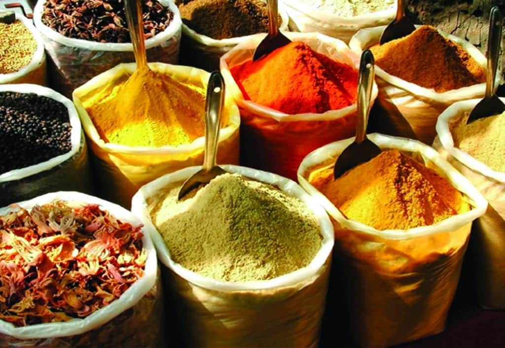 spices from an indian market