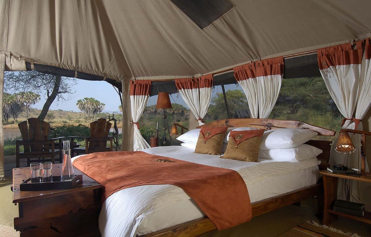 The master bedroom at the The Elephant Bedroom Camp.